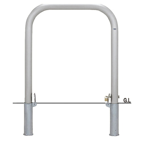 帝金 SY82-PK バリカー 横型 スタンダード ステンレスハイショルダータイプ 脱着式カギ付 【個人宅配送不可】