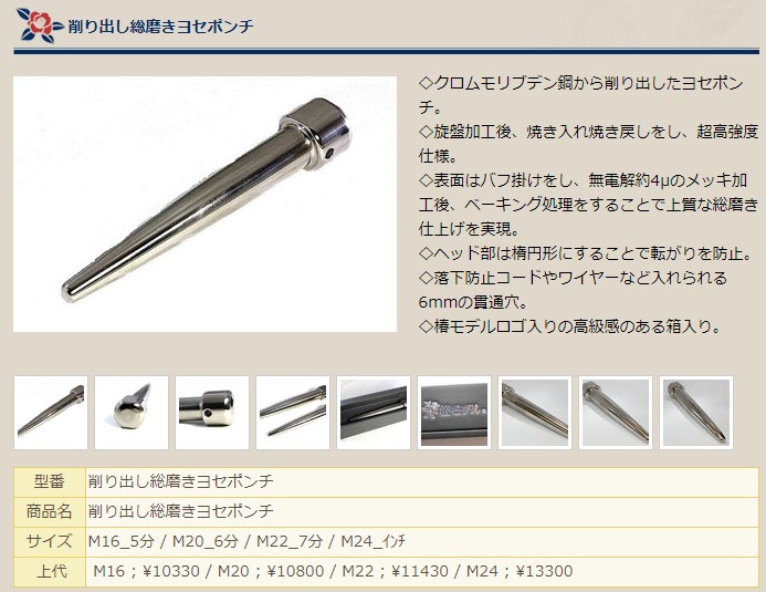 特価商品 椿モデル 削出し総磨きヨセポンチ M22 7分 DIY・工具