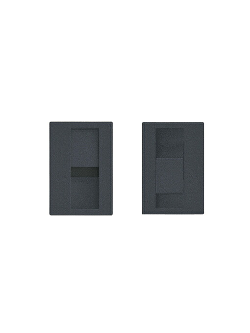 ユニオン PRE-W154-02-R 間仕切り錠 鎌錠 対応ドア厚40～47mm 74×49 亜鉛ダイキャスト マットブラック 表示無 1組