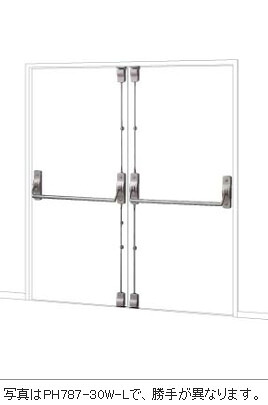 UNION ユニオン 非常出口用パニックハンドル PH787-30W-L/R 内/外1セット