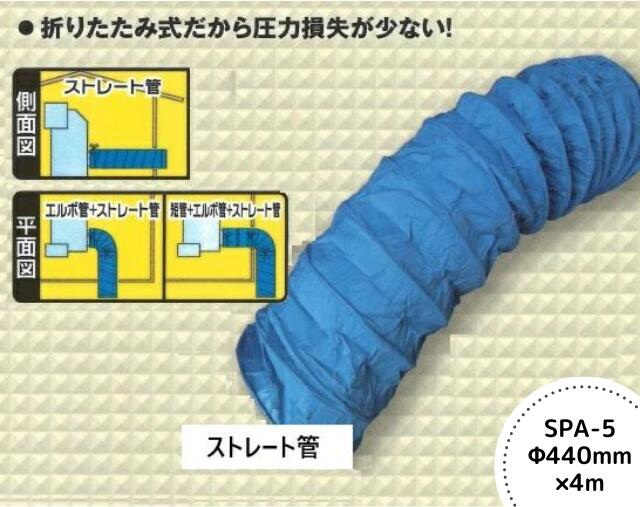 ホクエツ『排風ダクト（SPA-5型）』 Φ440mm×4m - 排風機 静岡製機 山本製作所 金子農機 大島農機 穀物乾燥機用ダクト