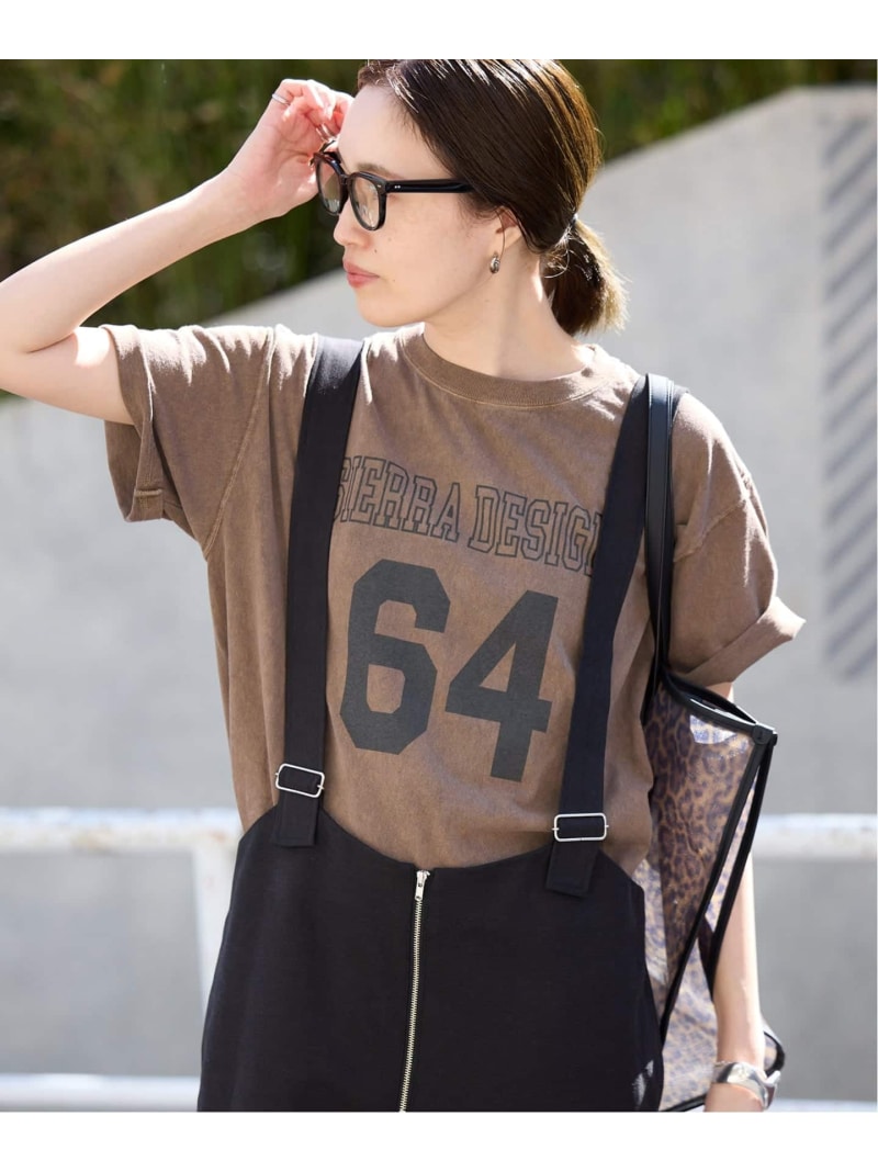 《予約》Sierra Designs/シエラデザインズ SLOBE別注 ナンバリングTEE SLOBE IENA スローブ イエナ トップス カットソー・Tシャツ ブラウン ベージュ【先行予約】*【送料無料】[ Fashion]