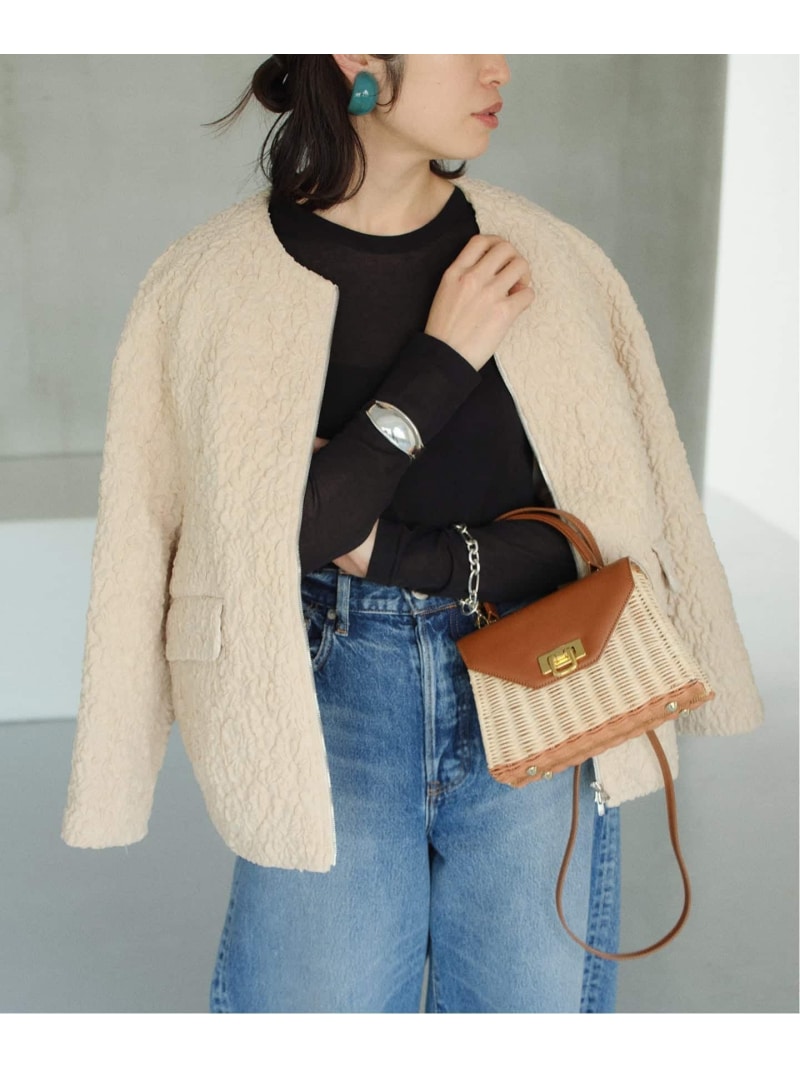 SAQUI サキ Matelasse ブルゾン 26SS19 VERMEIL par iena ヴェルメイユ パー イエナ ジャケット・アウター ブルゾン・ジャンパー ベージュ【送料無料】[ Fashion]