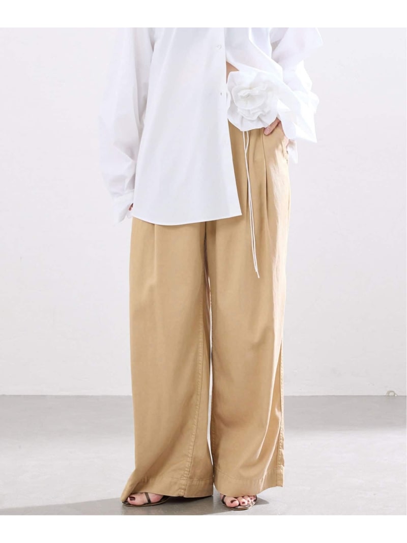 《予約》BLACK ワイドチノパンツ IENA イエナ パンツ チノパンツ ベージュ【先行予約】*【送料無料】[ Fashion]