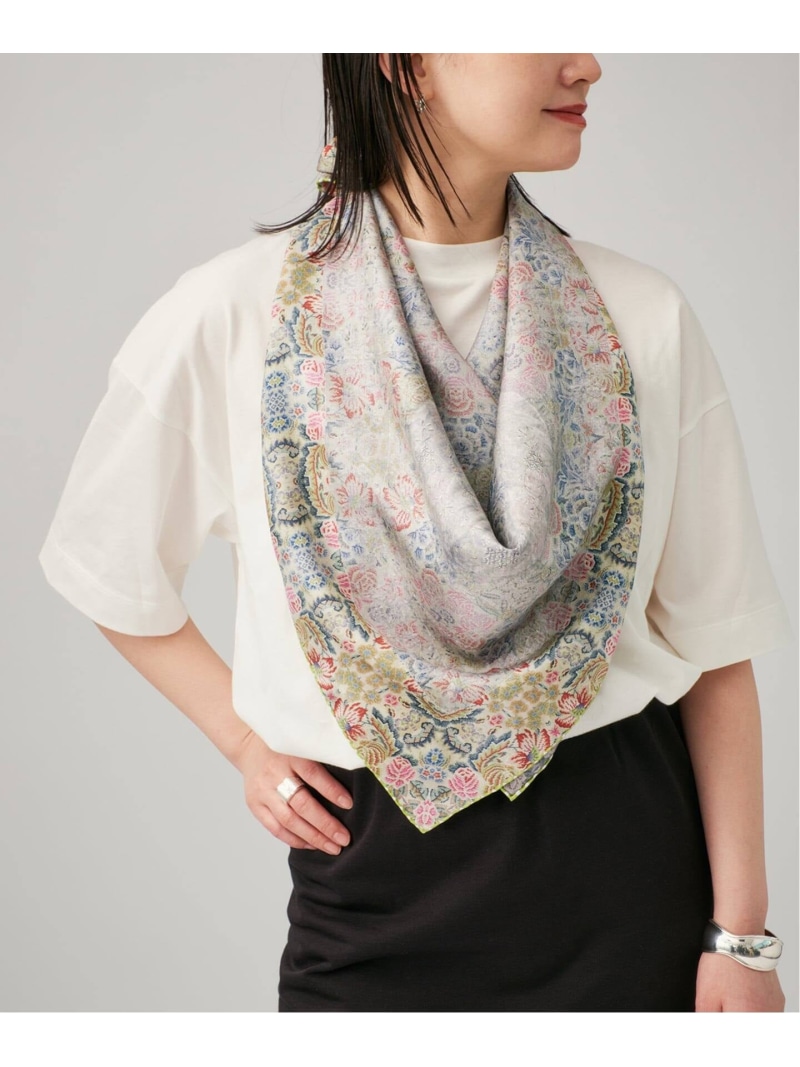 PIERRE LOUIS MASCIA ピエール ルイマーシャ Scarf 90x90cm 517702/101 VERMEIL par iena ヴェルメイユ パー イエナ ファッション雑貨 スカーフ・バンダナ グリーン【送料無料】[ Fashion]