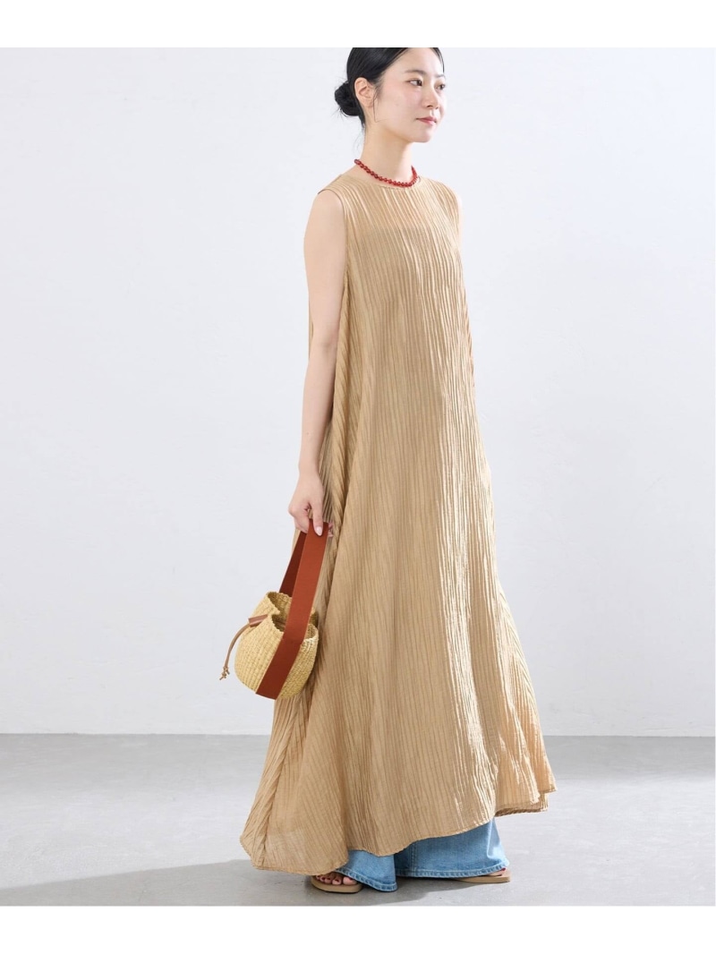 ESTHE/エステ Sheer Pleated Maxi Dress 衣装 252-3200B IENA イエナ 衣装・御召しもの 衣装 ベージュ【貨物輸送無料】[ Fashion]