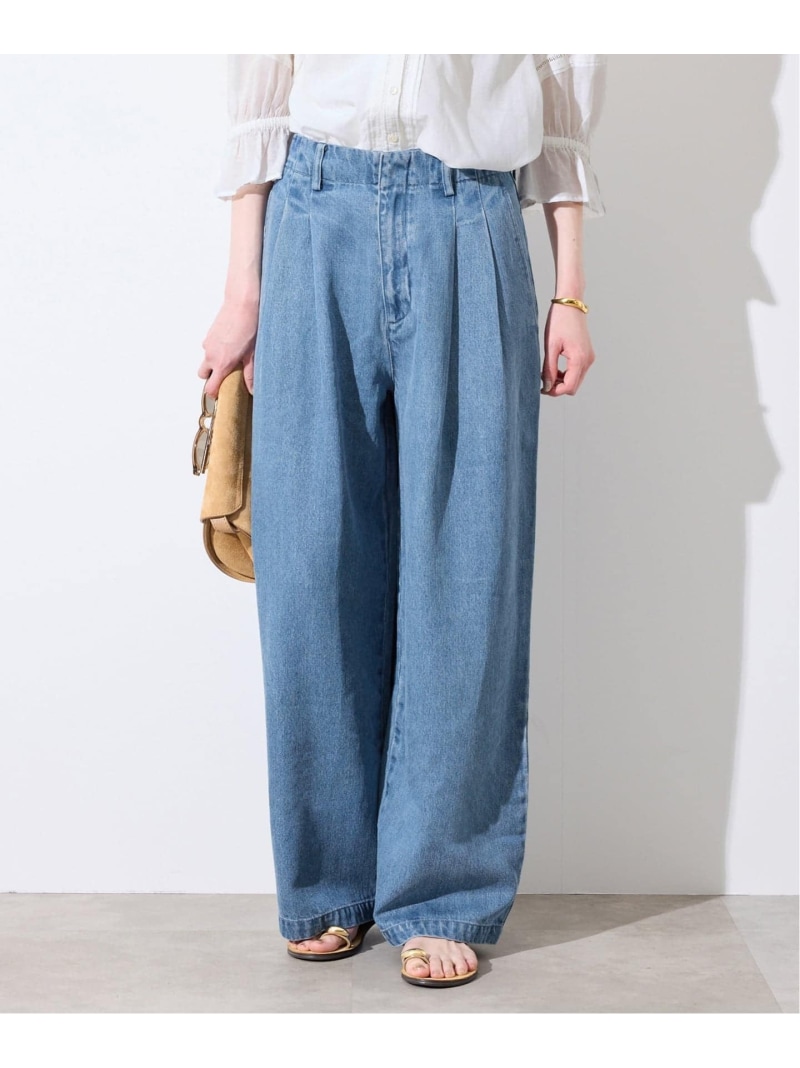 《4サイズ展開》LEDENIM TUCK TROUSERデニム SLOBE IENA スローブ イエナ パンツ ジーンズ・デニムパンツ ブルー【送料無料】[ Fashion]