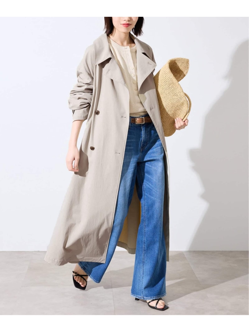 【SALE／30%OFF】オーバートレンチコート SLOBE IENA スローブ イエナ ジャケット・アウター トレンチコート ベージュ イエロー【RBA_E】【送料無料】[ Fashion]｜IENA