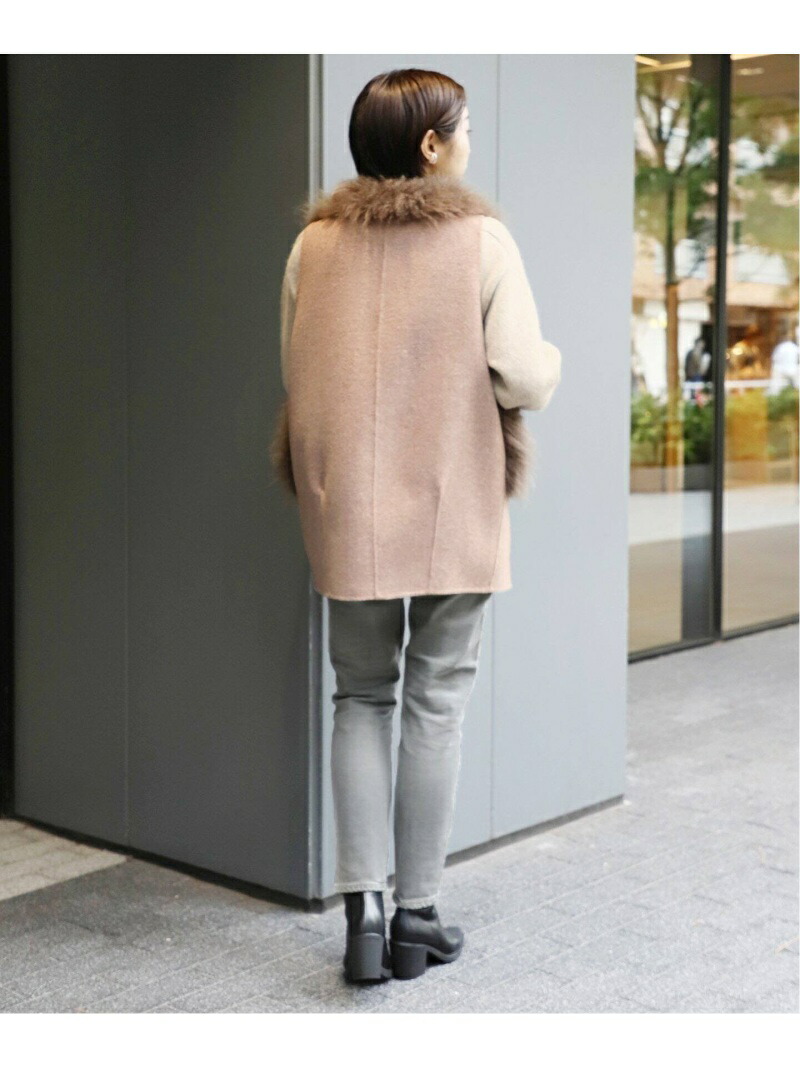 追加》カシミヤファーショートジレ VERMEIL Par Iena ヴェルメイユ 