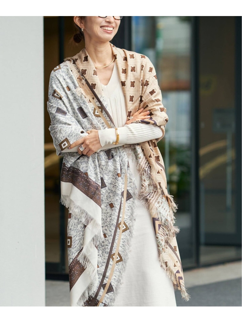 《追加予約》PIERRE LOUIS MASCIA ピエール ルイマーシャScarf 135x194cm 517317/101 VERMEIL par iena ヴェルメイユ パー イエナ ファッション雑貨 スカーフ・バンダナ ベージュ【先行予約】*【送料無料】[ Fashion]
