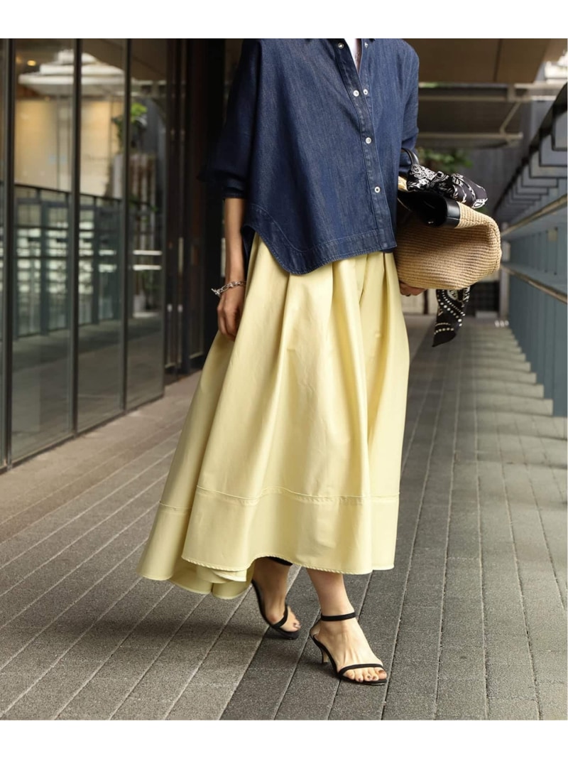 Typewriter タックスカート VERMEIL par iena ヴェルメイユ パー イエナ スカート その他のスカート ネイビー イエロー【送料無料】[ Fashion]