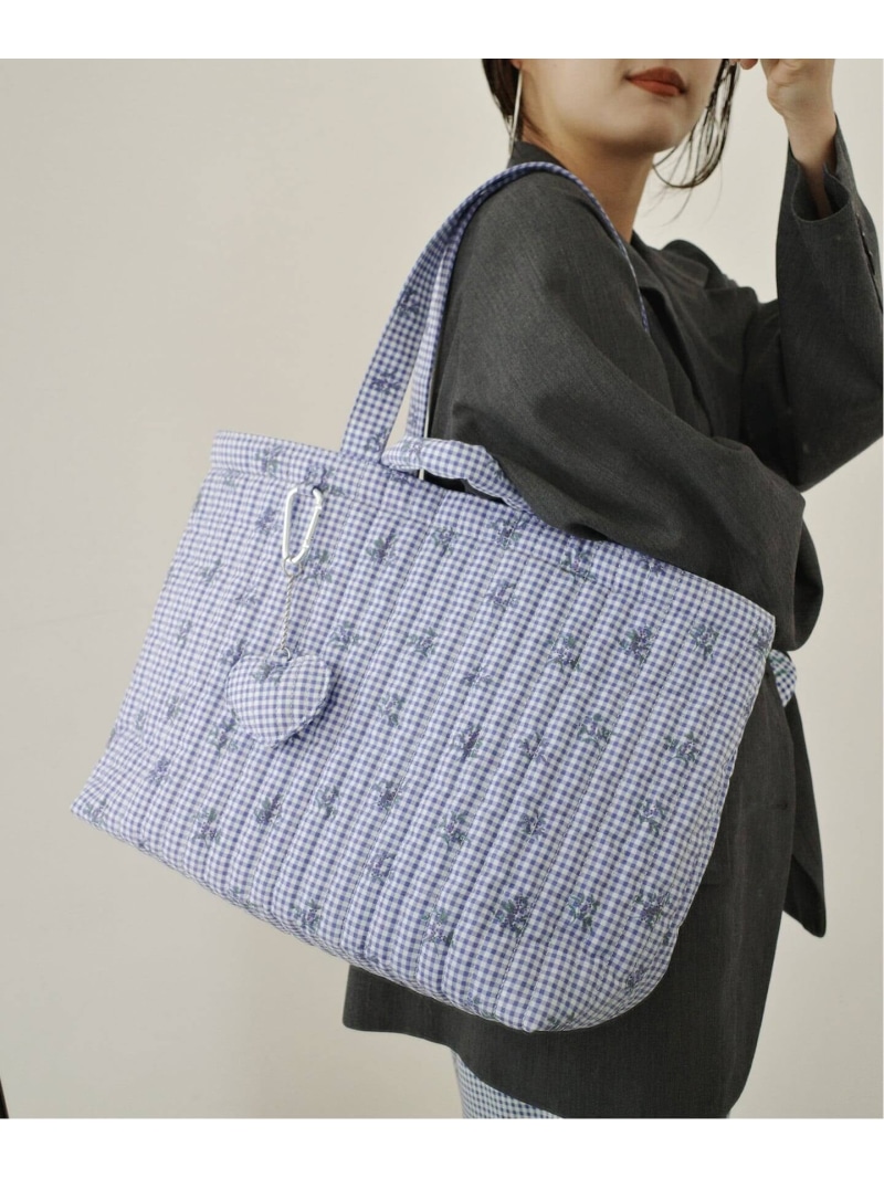 《WEB限定/追加予約》Margaux Dereume * SLOBE キルティングトートバッグ SLOBE IENA スローブ イエナ バッグ トートバッグ ブルー【先行予約】*【送料無料】[ Fashion]