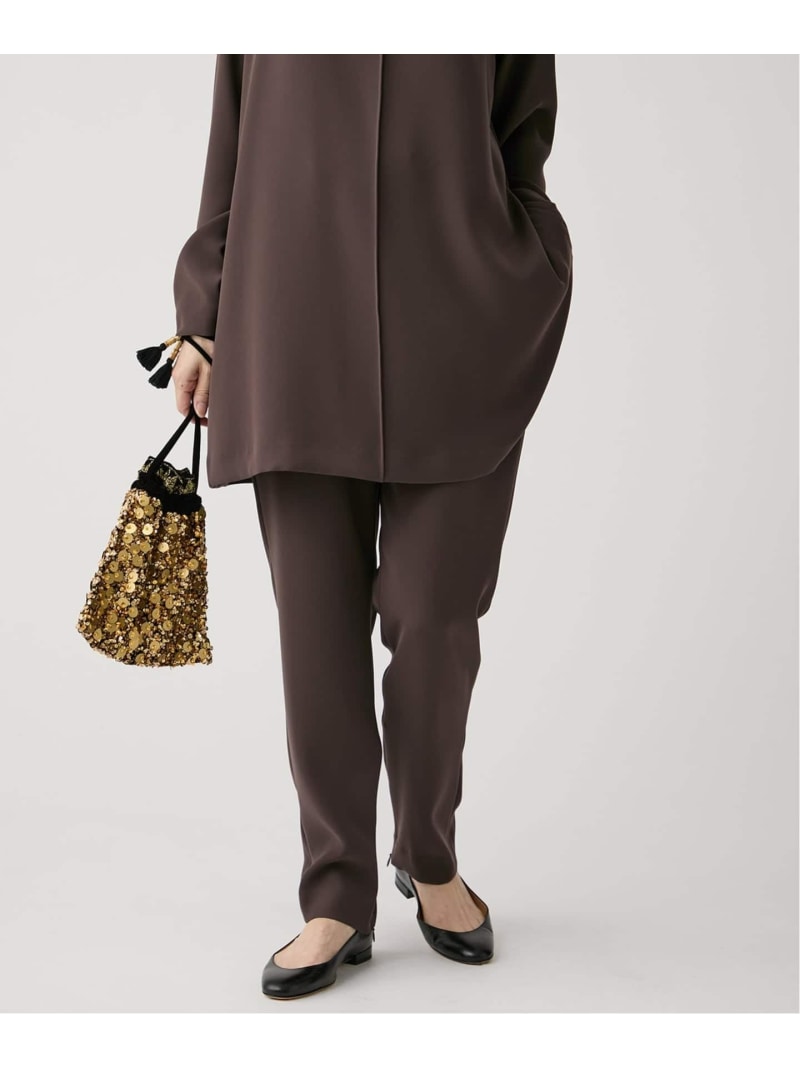 ツイルストレッチスリムパンツ VERMEIL par iena ヴェルメイユ パー イエナ パンツ スラックス・ドレスパンツ ブラック ブラウン【送料無料】[ Fashion]