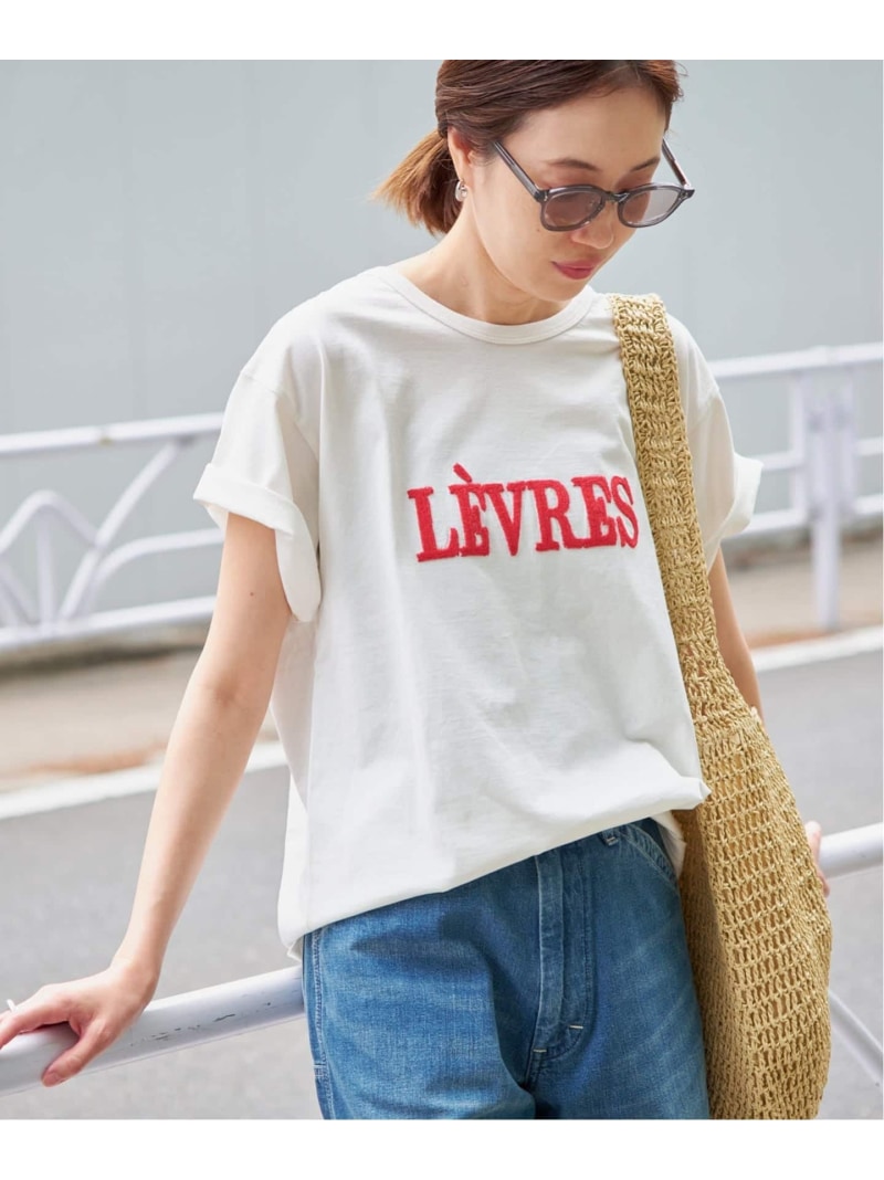 《予約》LEVRES Tシャツ SLOBE IENA スローブ イエナ トップス カットソー・Tシャツ ホワイト【先行予約】*【送料無料】[ Fashion]