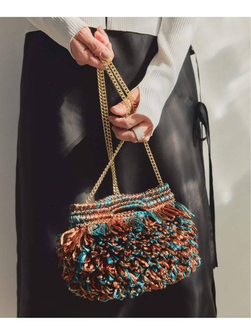 Caternina Bertini カテリーナ ベルティーニ Raffia Clutch 5779 VERMEIL par iena ヴェルメイユ パー イエナ バッグ ショルダーバッグ【送料無料】[ Fashion]