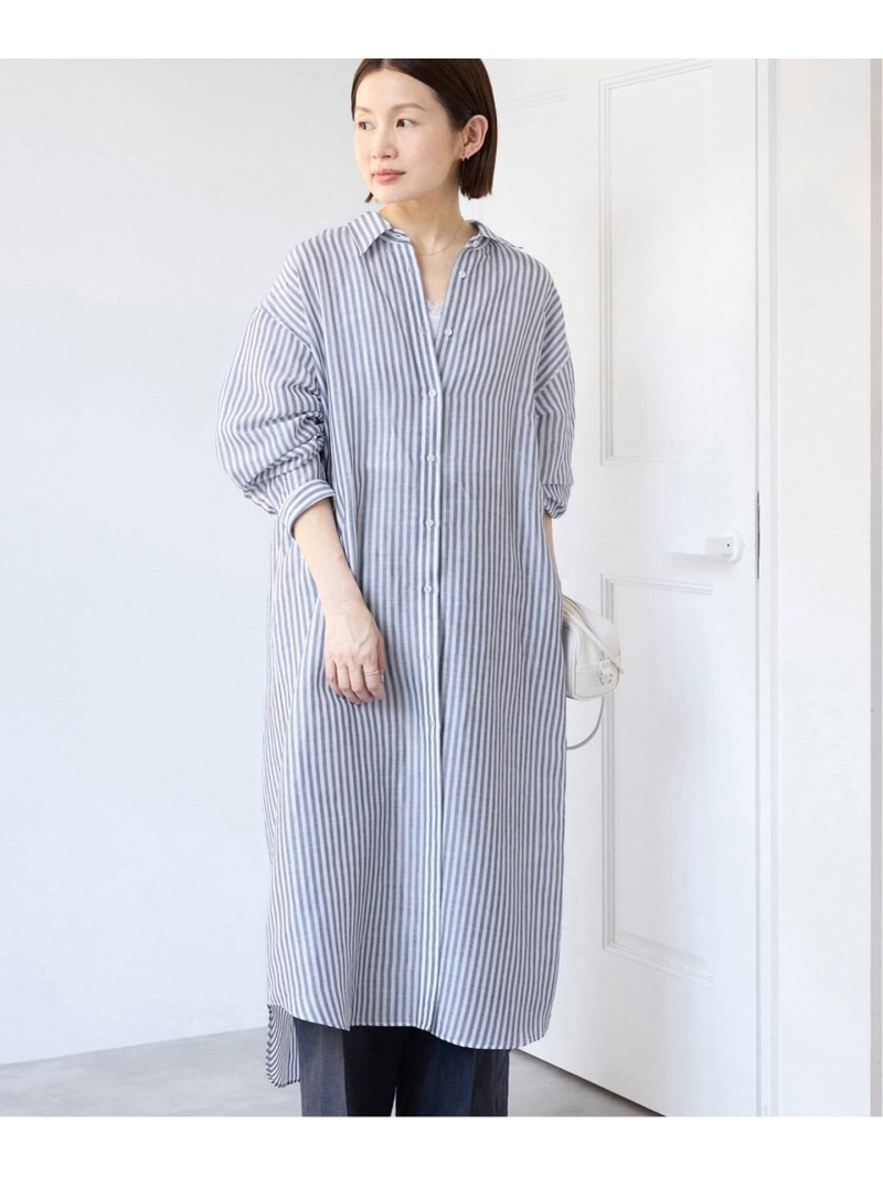 《予約》ラミーリヨセルシャツワンピース IENA イエナ ワンピース・ドレス ワンピース カーキグリーン ホワイト ブルー【先行予約】*【送料無料】[ Fashion] 16,863円