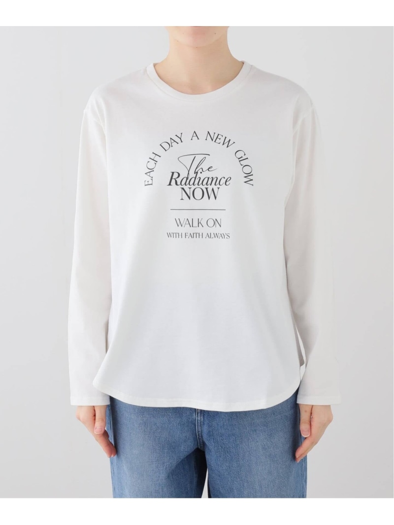 RadianceロゴロングTEE SLOBE IENA スローブ イエナ トップス カットソー・Tシャツ ホワイト【送料無料】[ Fashion]