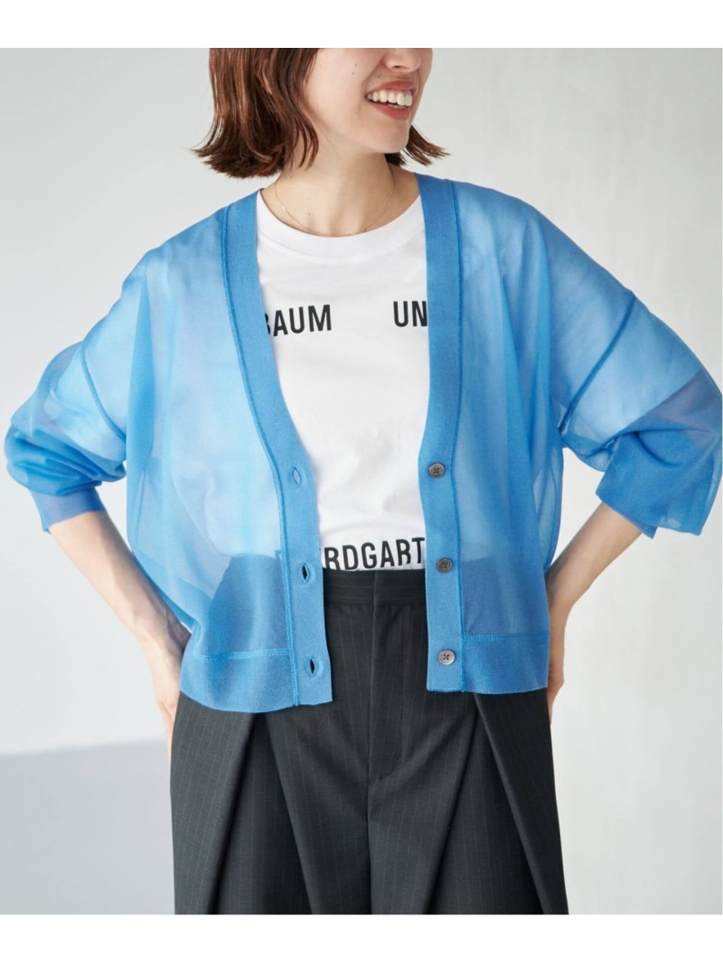 《取っておく/洗い濯ぎ機洗いもの可》シアーVのど首ジレー IENA イエナ トップス ジレー 青色 パープル 黒いこと【先んずる取っておく】*【貨物輸送無料】[ Fashion]