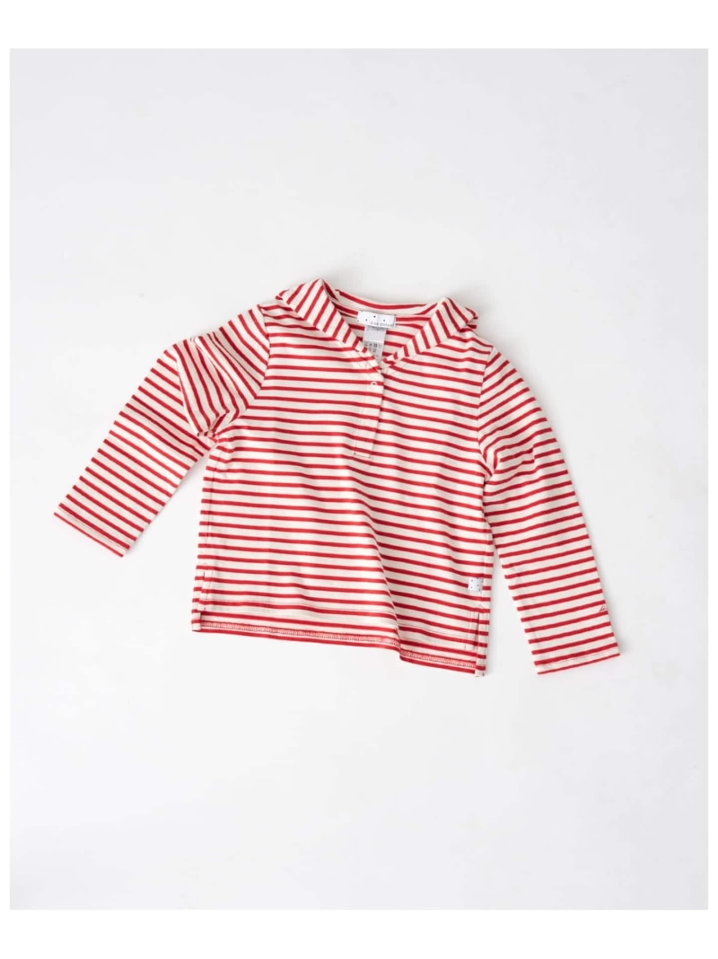 セーラーカットソー kids(100cm-150cm) IENA ENFANT イエナ　アンファン マタニティウェア・ベビー用品 その他のベビーグッズ ブラック レッド【送料無料】[ Fashion]