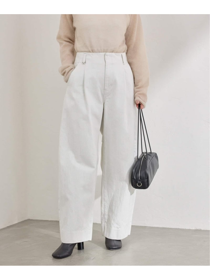 バレルレッグデニム IENA イエナ パンツ ジーンズ・デニムパンツ ホワイト【送料無料】[ Fashion]