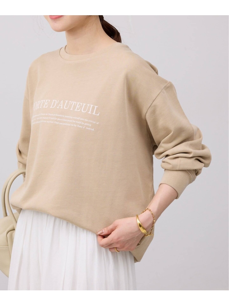 フラッフィーテリービンテージロゴ ロング捩り TEE SLOBE IENA スローブ イエナ トップス スウェット・トレーナー ベージュ 黄色【貨物輸送無料】[ Fashion]