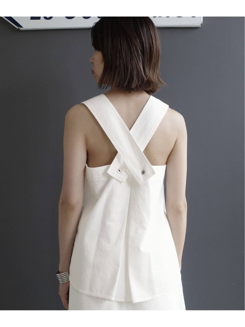 《一部店舗限定》Maison IENA デニムキャミブラウス IENA イエナ トップス シャツ・ブラウス ベージュ ホワイト【送料無料】[ Fashion]｜IENA