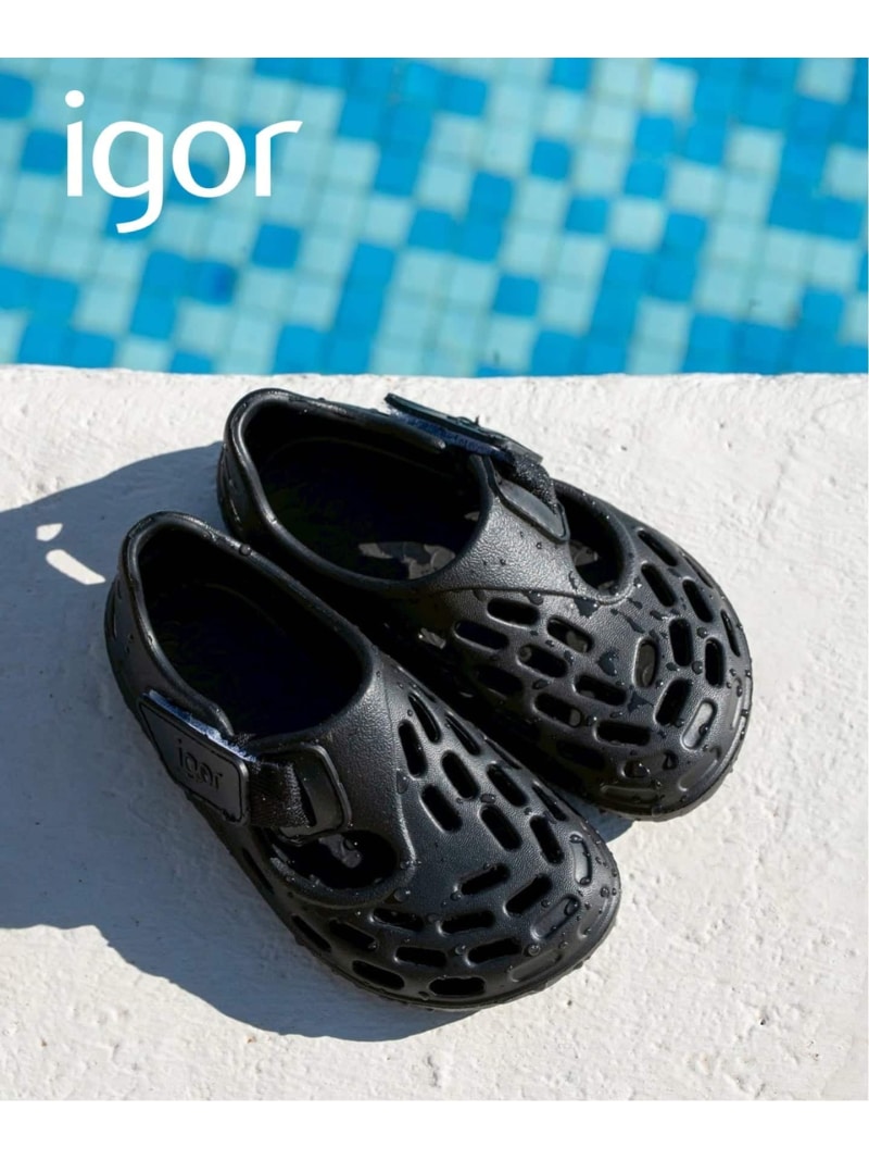 [Igor] TIJUCA Sandals (15cm-21cm) IENA ENFANT Maternity Wear/Baby Supplies Other Baby Goods Beige Black [Free Shipping] [Rakuten Fashion]