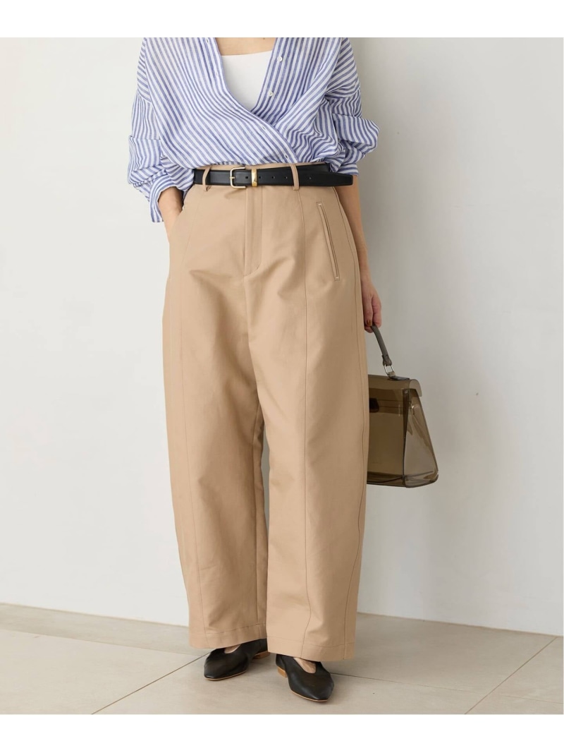 ダブルクロスバレルパンツ IENA イエナ パンツ その他のパンツ ベージュ ブラック【送料無料】[ Fashion]