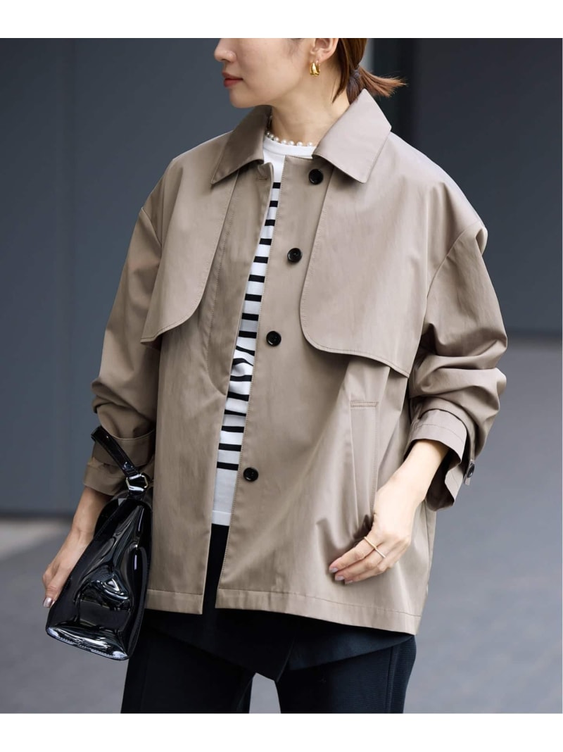 シングルトレンチショートコート IENA イエナ ジャケット・アウター トレンチコート ベージュ【送料無料】[ Fashion]