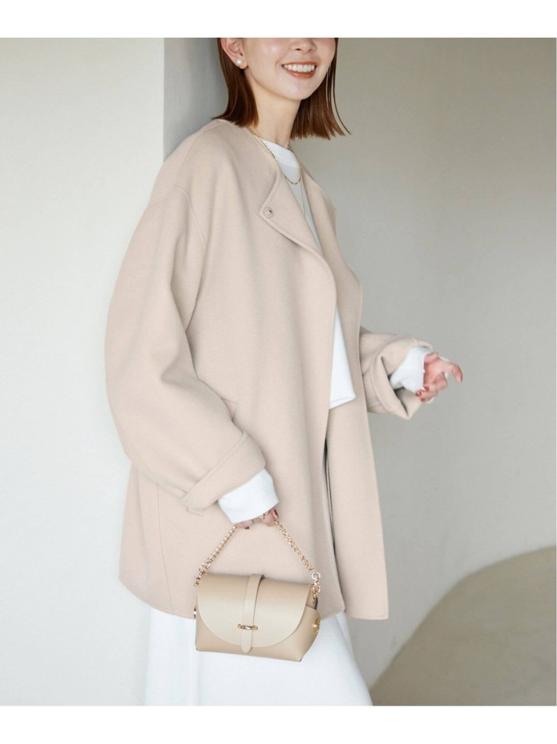 SALE／20%OFF】《追加》HAMILTONダブルフェイスショートコート SLOBE