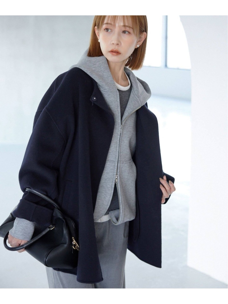 SALE／20%OFF】《追加》HAMILTONダブルフェイスショートコート SLOBE