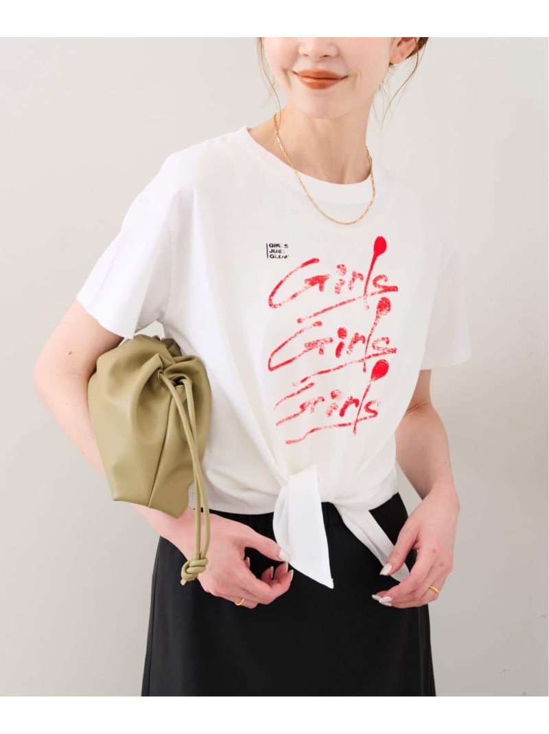 GDC/ガールズデパートメントクラブ プリントKNOT TEE GDC26A009 SLOBE IENA スローブ イエナ トップス カットソー・Tシャツ ホワイト【送料無料】[ Fashion]｜IENA
