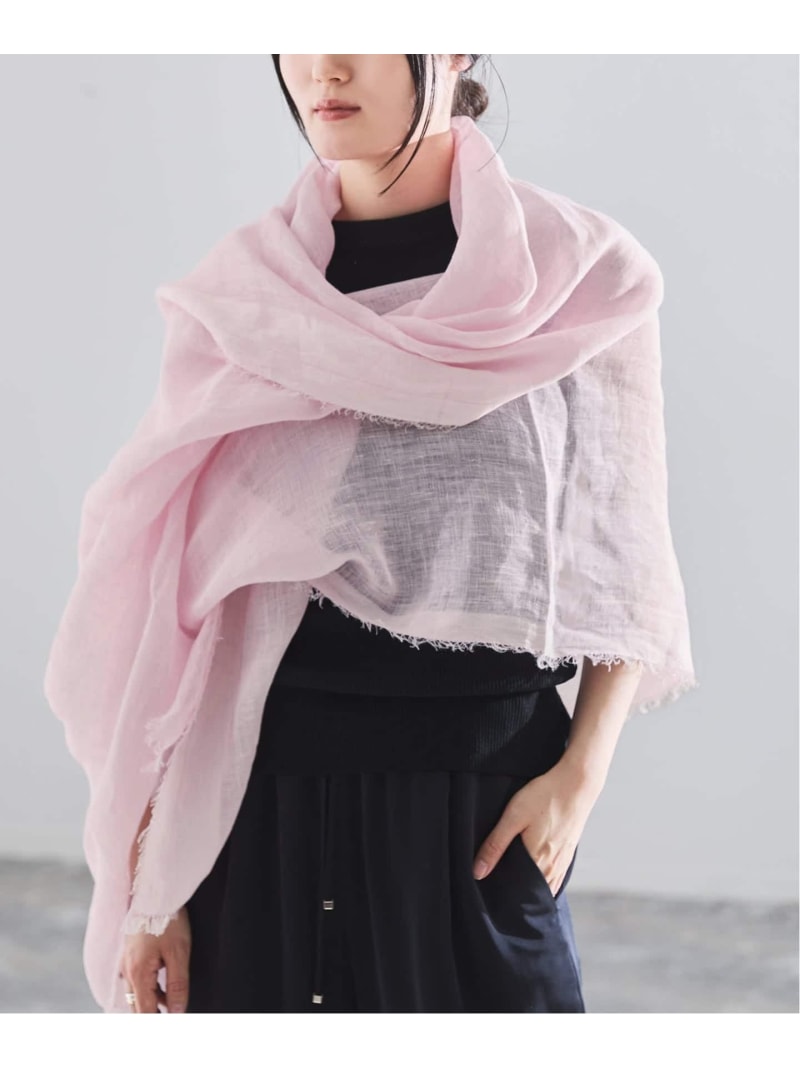 NIMNIMDUAI/ニムニムデュアイ PLAIN GAUZE STOLE ストール IENA イエナ ファッション雑貨 マフラー・ストール・ネックウォーマー ベージュ オレンジ ブラウン ピンク ブルー【送料無料】[ Fashion]｜IENA