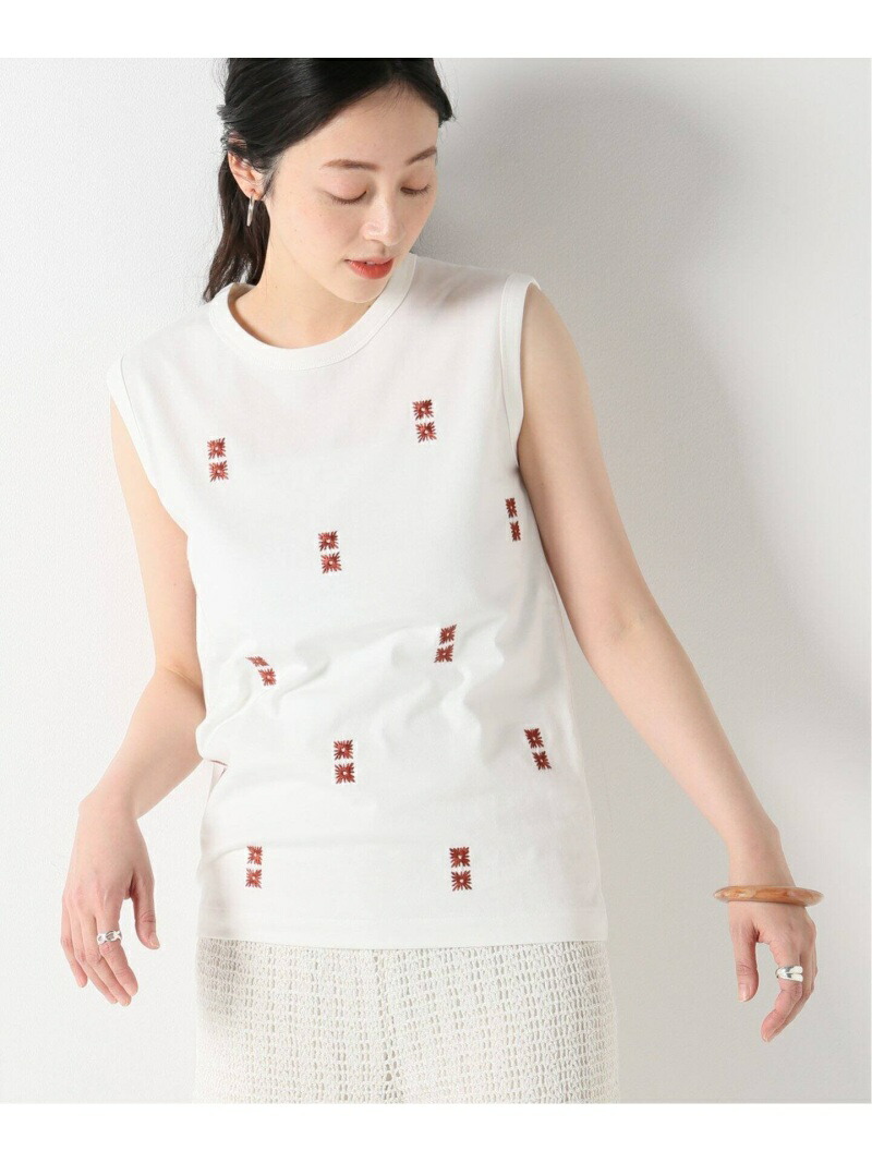 刺繍タンクトップ Iena イエナ タンクトップ カットソー