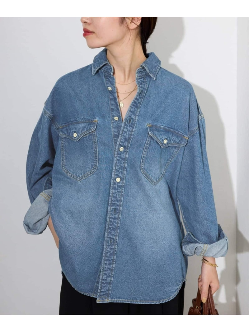 《WEB限定/追加予約》LE DENIM BDUデニムシャツ SLOBE IENA スローブ イエナ トップス シャツ・ブラウス ブルー ネイビー【先行予約】*【送料無料】[ Fashion]｜IENA