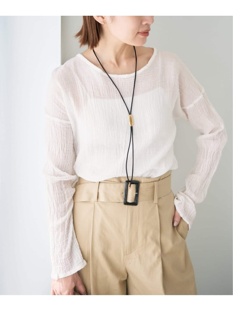 LES ATELIERS FRANCAIS DE CONFECTION T Manches Longues PE26TSMLGDC IENA イエナ トップス シャツ・ブラウス ホワイト グレー【送料無料】[ Fashion]