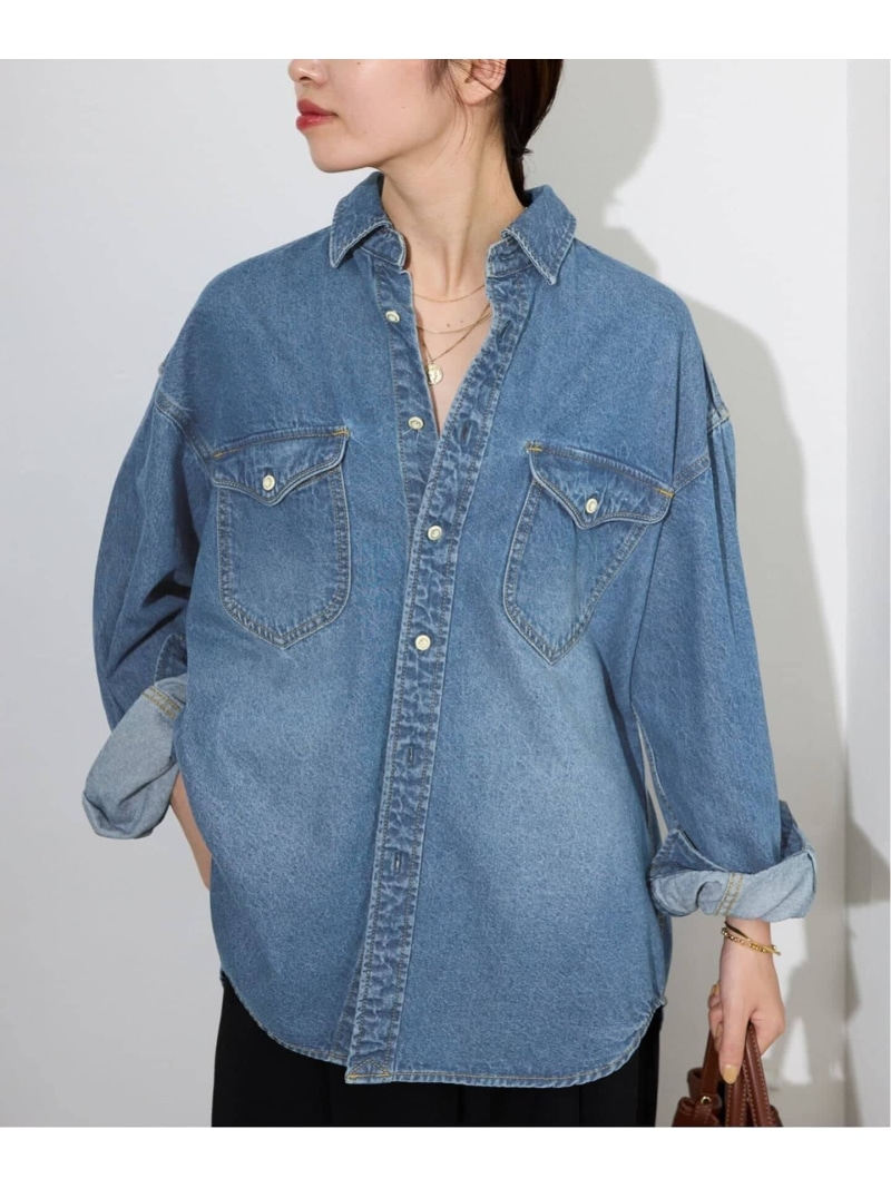 イエナ IENA 使えるオーバーサイズリメイク風ノーカラーデニムジャケット イエナ IENA 使えるオーバーサイズリメイク風ノーカラーデニム
