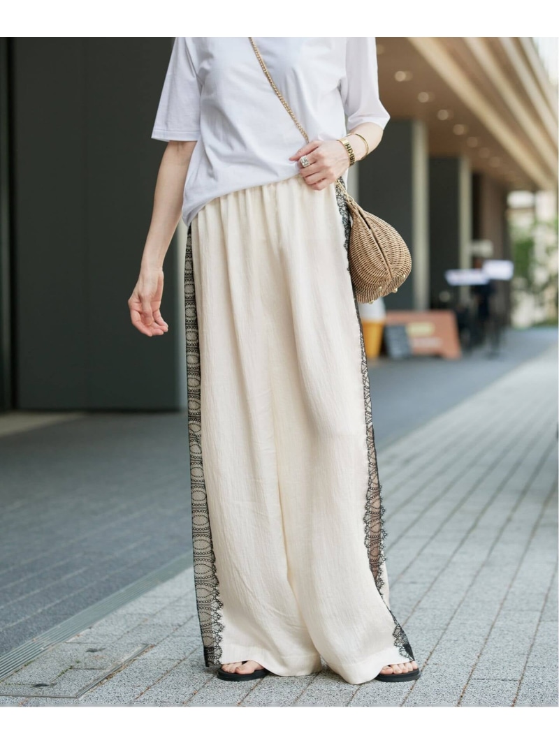 《取って置く》Side Lace 伸び伸びするズボン下 VERMEIL par iena ヴェルメイユ 基準打数 イエナ ズボン下 余分の物のズボン下 米国海軍 白いこと【此れから取って置く】*【貨物輸送無料】[ Fashion]