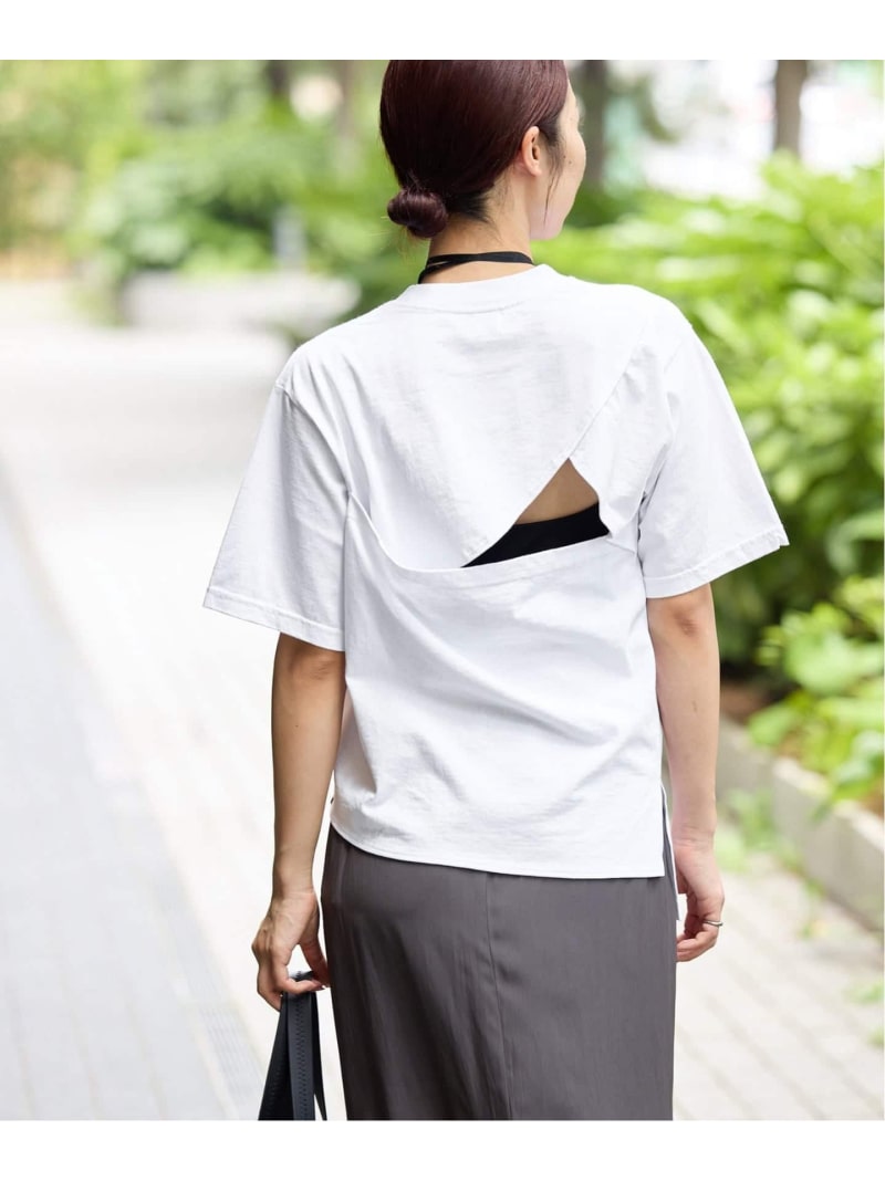 FOLKIN\u0027 VIOLETTE ROOM BACK OPEN TEE プルオーバー FVR26411 IENA イエナ トップス カットソー・プルオーバー 白いこと 青み【貨物輸送無料】[ Fashion]