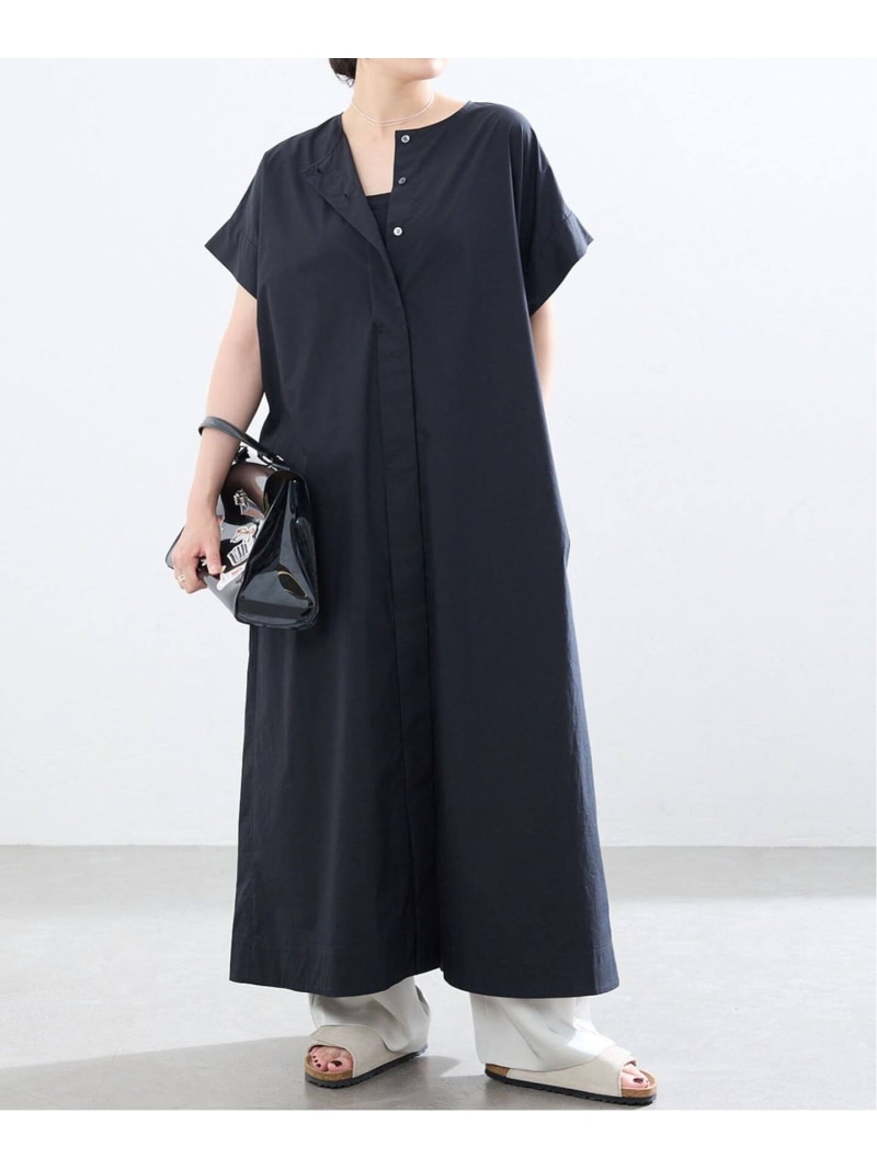 タイプライターノーカラーワンピース IENA イエナ 衣装・御召しもの 衣装 黒いこと 赤銅色【貨物輸送無料】[ Fashion]