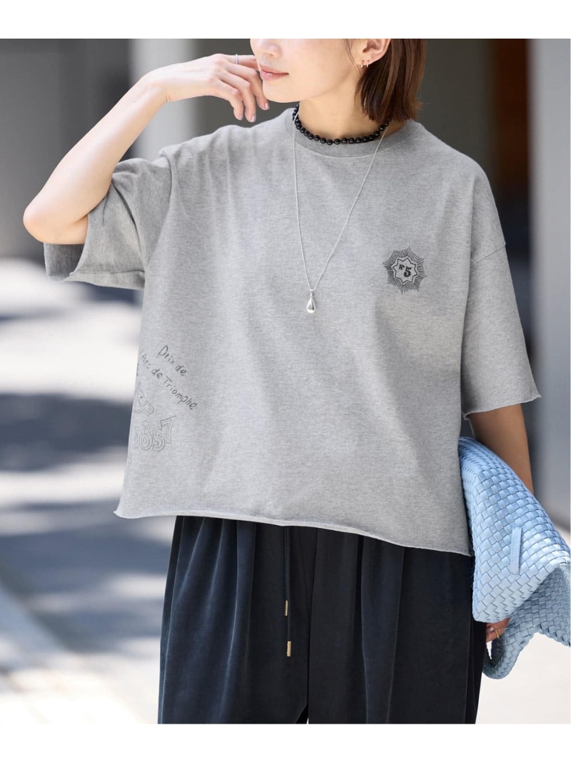 《追加予約》Work of Art Kendai/ワークオブアートケンダイ グラフィック Tシャツ IENA イエナ トップス カットソー・Tシャツ ホワイト グレー【先行予約】*【送料無料】[ Fashion]｜IENA