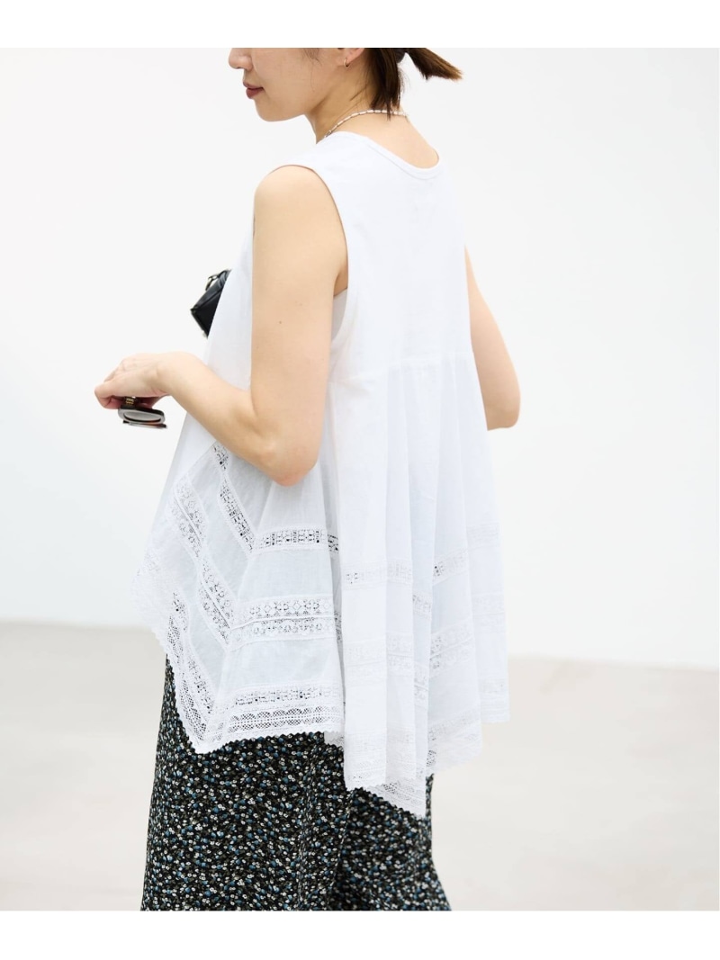 AAYUSHI/アユーシ バックスカーフノースリーブトップス SGN08111 IENA イエナ トップス カットソー・プルオーバー 黒いこと 白いこと【貨物輸送無料】[ Fashion]