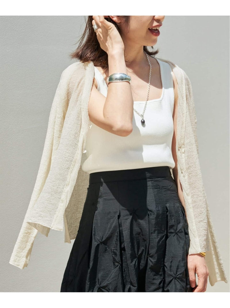 ENRICA エンリカ ジレー KNIT268 VERMEIL par iena ヴェルメイユ 基準打数 イエナ トップス ジレー ベージュ 黒いこと【貨物輸送無料】[ Fashion]