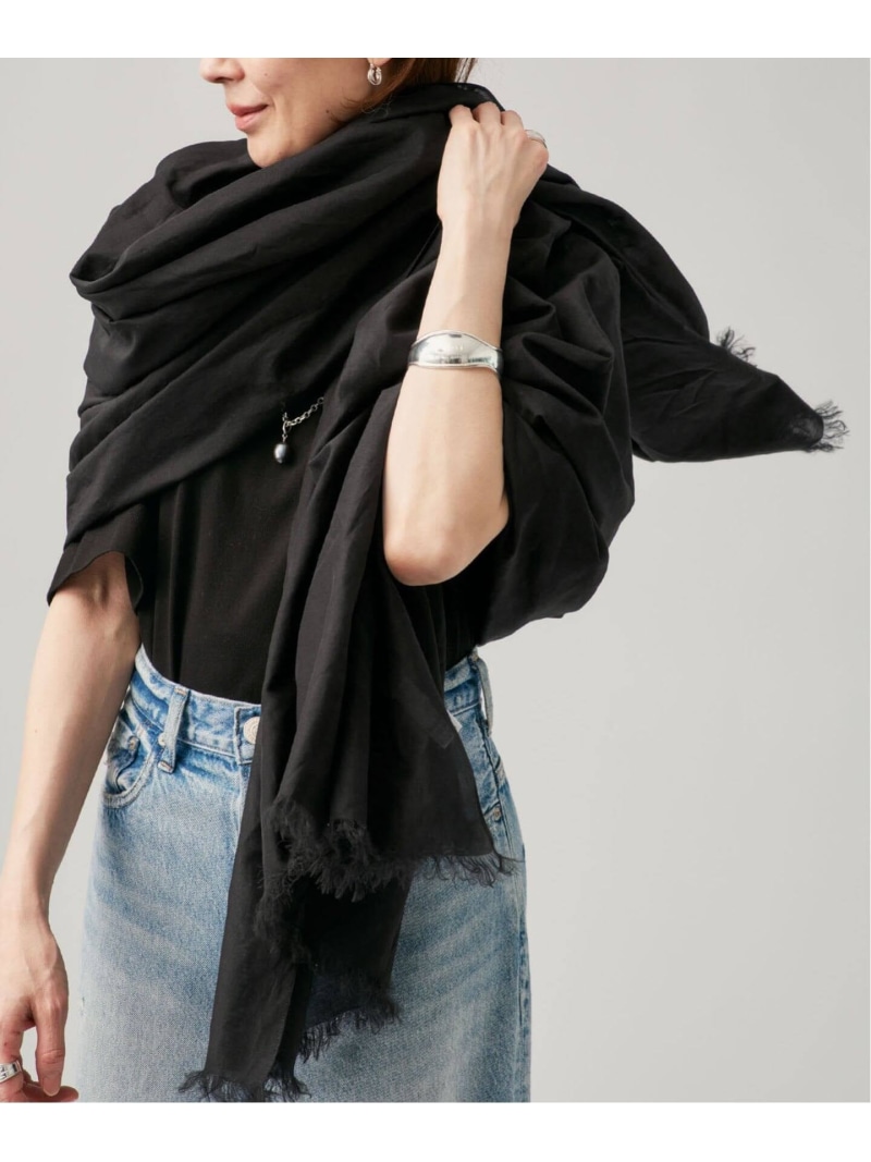 ENRICA エンリカ スカーフ SCARF016 VERMEIL par iena ヴェルメイユ パー イエナ ファッション雑貨 スカーフ・バンダナ ブラック【送料無料】[ Fashion]
