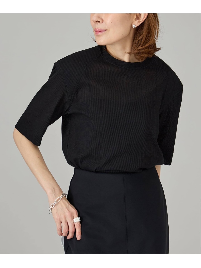 【SALE／30%OFF】BOWTE バウト Organic Rib Dry Jersey Tシャツ 261020002 VERMEIL par iena ヴェルメイユ パー イエナ トップス カットソー・Tシャツ ブラック【RBA_E】【送料無料】[ Fashion]｜IENA