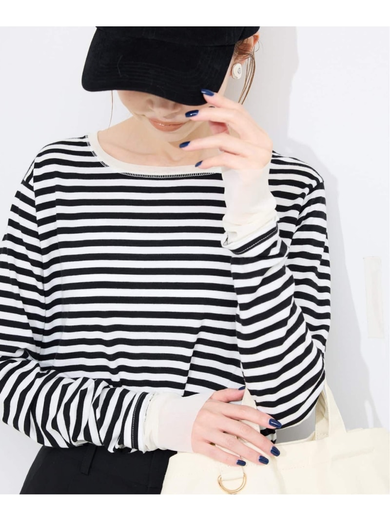 SLOBE IENA☆レースコンビカットソー 長袖 Tシャツ イエナ レースコンビカットソー（Tシャツ/カットソー）｜SLOBE IENA