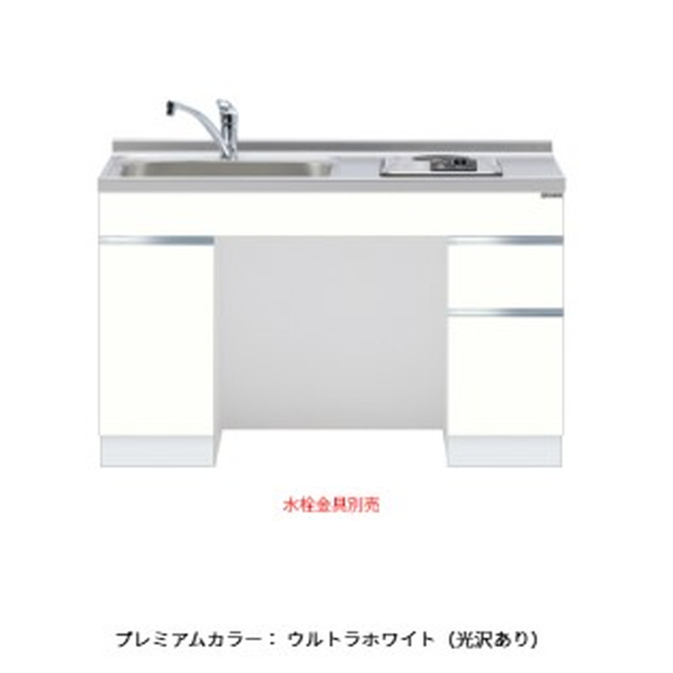 ワンドONEDO[KTD6-75-120DS1-P]置き目印字機一体型流し台KTD6-75