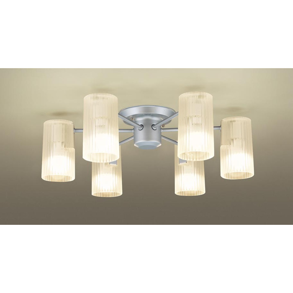 パナソニック[LGB57663K]上昇限度吊下型 LED（白熱電球色） シャンデリヤ U点火装置遣りくち LED白熱電球取り替えっこ型 高温発光白熱電球60形6灯物の具好いかげんに／～12畳