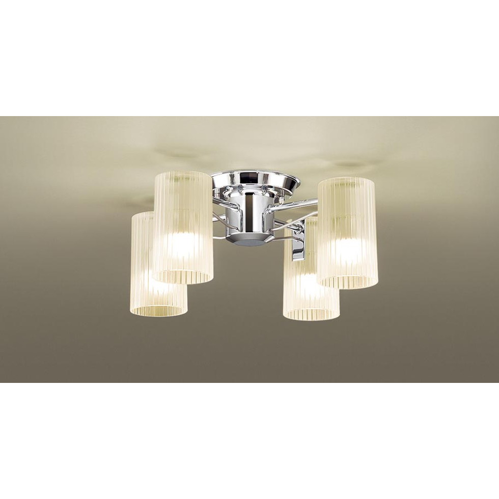 パナソニック[LGB57450Z]天井直付型　LED（電球色）　小型シャンデリア　U-ライト方式　LED電球交換型　白熱電球40形4灯器具相当／～4.5畳
