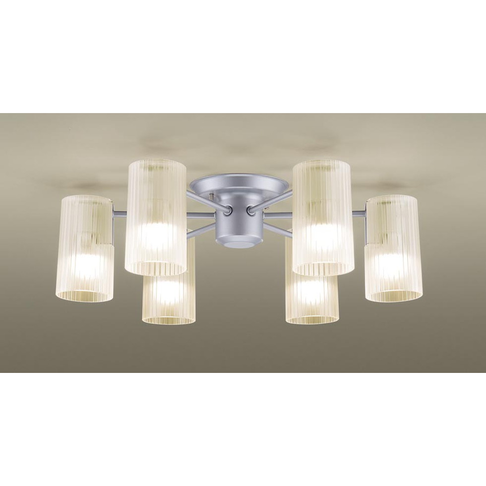 パナソニック[LGB57653Z]上昇限度直付型 LED（白熱電球色） シャンデリヤ U-ともし火遣りくち LED白熱電球取り替えっこ型 高温発光白熱電球40形6灯手道具好いかげんに／～6畳
